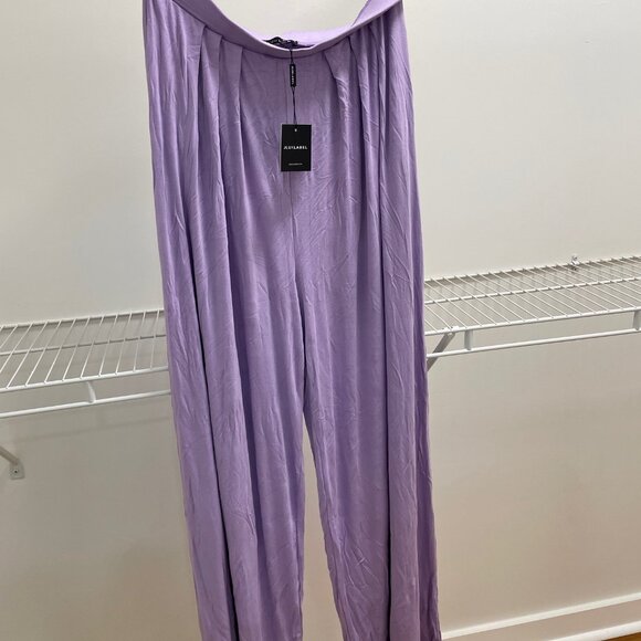 JLUXLABEL Lilac Devyne Wide-Leg Pants XXL NWT | Flowing High-Waist Dressy Look - Picture 4 of 7